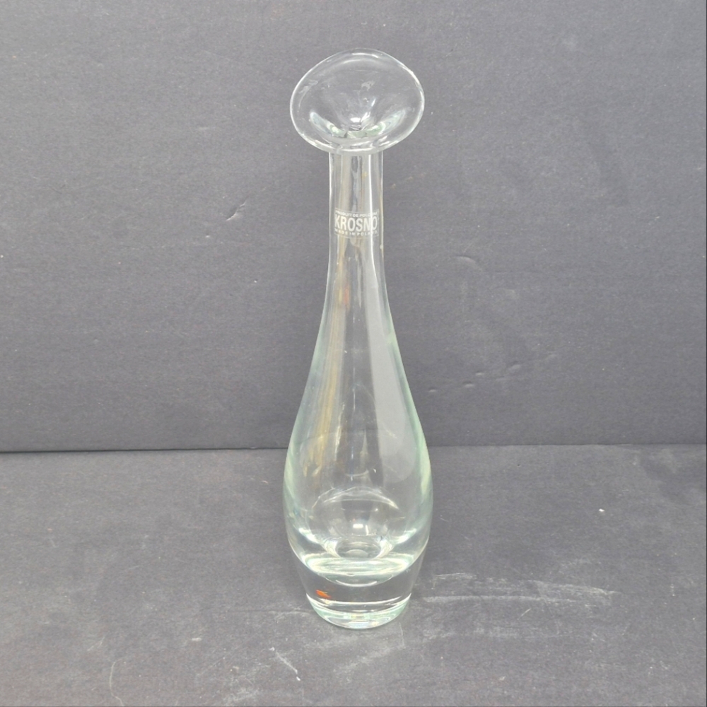Krosno Poland Clear Jack In The Pulpit Vase